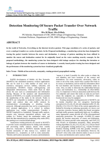 Detection Monitoring Of Secure Packet Transfer Over Network Traffic