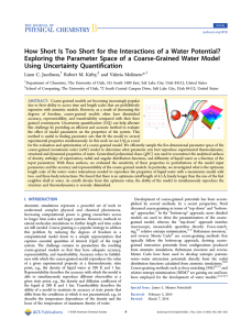 How Short Is Too Short for the Interactions of a... Exploring the Parameter Space of a Coarse-Grained Water Model