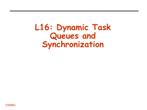 L16: Dynamic Task Queues and Synchronization CS6963
