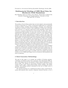 Multimaterial Meshing of MRI Head Data for Bioelectric Field Simulations