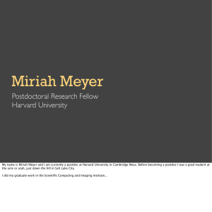 Miriah Meyer Postdoctoral Research Fellow Harvard University