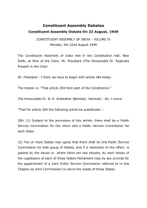 Constituent Assembly Debates Constituent Assembly Debate On 22 August, 1949