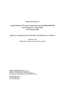 P Asian Network of Economic Policy Research (ANEPR) 2003-2004