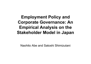 Employment Policy and Corporate Governance: An Empirical Analysis on the