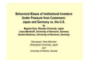 Behavioral Biases of Institutional Investors Under Pressure from Customers: