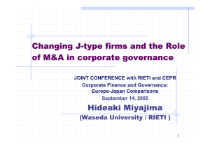 Changing J-type firms and the Role of M&amp;A in corporate governance