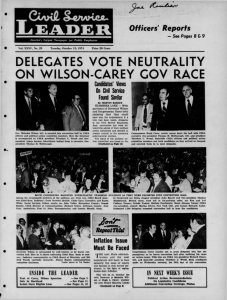 DELEGATES VOTE NEUTRALITY ON WILSON-CAREY GOV RACE — Officers' Reports