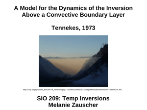 A Model for the Dynamics of the Inversion Tennekes, 1973
