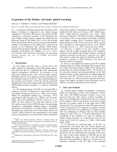 Expansion of the Hadley cell under global warming Jian Lu,