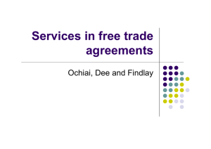 Services in free trade agreements Ochiai, Dee and Findlay