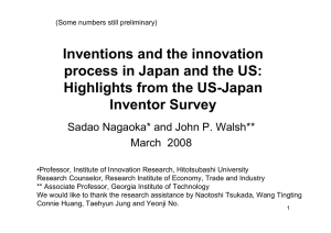 Inventions and the innovation process in Japan and the US: Inventor Survey