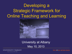 Developing a Strategic Framework for Online Teaching and Learning