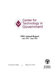 1994 Annual Report July 1993 – June 1994 University at Albany