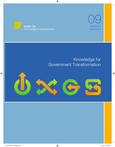 09 Knowledge for Government Transformation A n n u A l