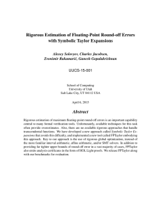 Rigorous Estimation of Floating-Point Round-off Errors with Symbolic Taylor Expansions Abstract
