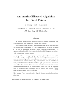 An Interior Ellipsoid Algorithm for Fixed Points