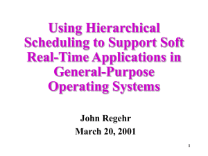 Using Hierarchical Scheduling to Support Soft Real-Time Applications in General-Purpose