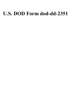 U.S. DOD Form dod-dd-2351