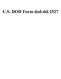 U.S. DOD Form dod-dd-2527