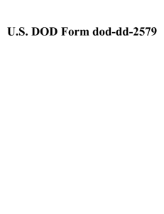 U.S. DOD Form dod-dd-2579