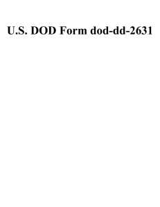 U.S. DOD Form dod-dd-2631
