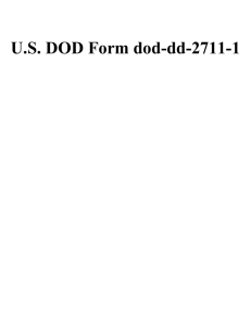 U.S. DOD Form dod-dd-2711-1