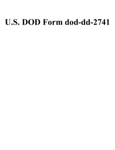 U.S. DOD Form dod-dd-2741