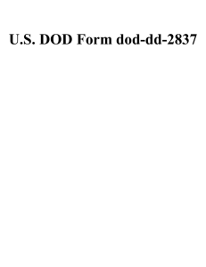 U.S. DOD Form dod-dd-2837
