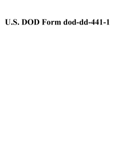U.S. DOD Form dod-dd-441-1