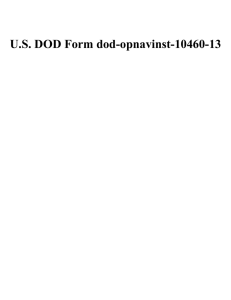 U.S. DOD Form dod-opnavinst-10460-13