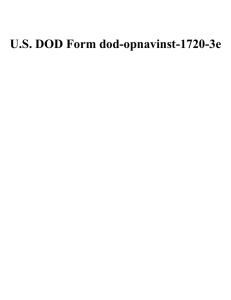 U.S. DOD Form dod-opnavinst-1720-3e