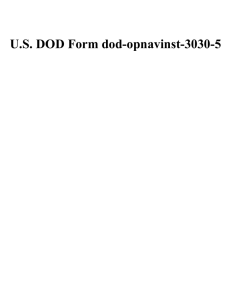 U.S. DOD Form dod-opnavinst-3030-5