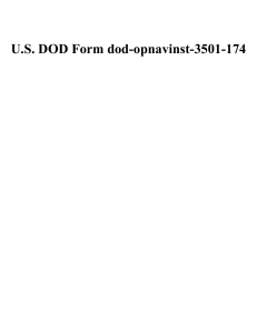 U.S. DOD Form dod-opnavinst-3501-174