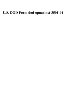 U.S. DOD Form dod-opnavinst-3501-94