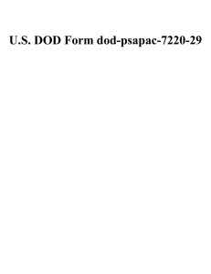 U.S. DOD Form dod-psapac-7220-29