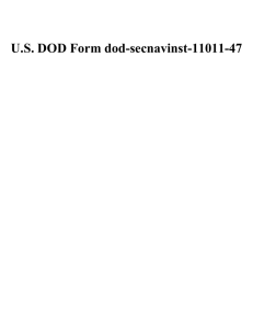 U.S. DOD Form dod-secnavinst-11011-47