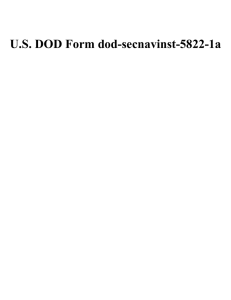 U.S. DOD Form dod-secnavinst-5822-1a