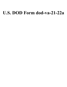 U.S. DOD Form dod-va-21-22a
