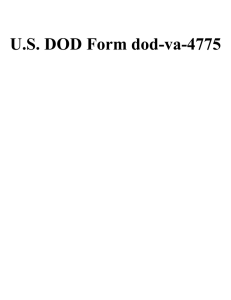 U.S. DOD Form dod-va-4775