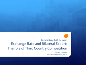 Exchange Rate and Bilateral Export: The role of Third Country Competition
