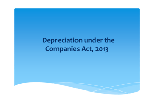 Depreciation under the  Companies Act, 2013 