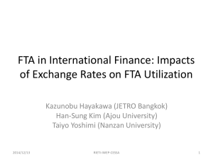 FTA in International Finance: Impacts of Exchange Rates on FTA Utilization