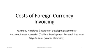 Costs of Foreign Currency Invoicing