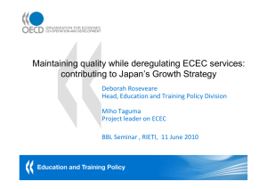 Maintaining quality while deregulating ECEC services: contributing to Japan’s Growth Strategy