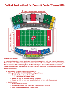Football Seating Chart for Parent &amp; Family Weekend 2014