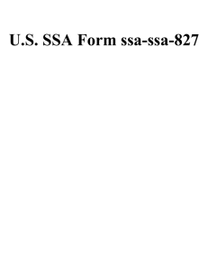 U.S. SSA Form ssa-ssa-827