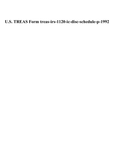 U.S. TREAS Form treas-irs-1120-ic-disc-schedule-p-1992