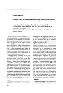 Commentary Success rates in the United States drug development system A. M.