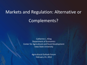Markets and Regulation: Alternative or Complements?