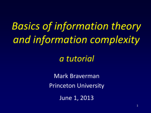 Basics of information theory and information complexity  a tutorial
